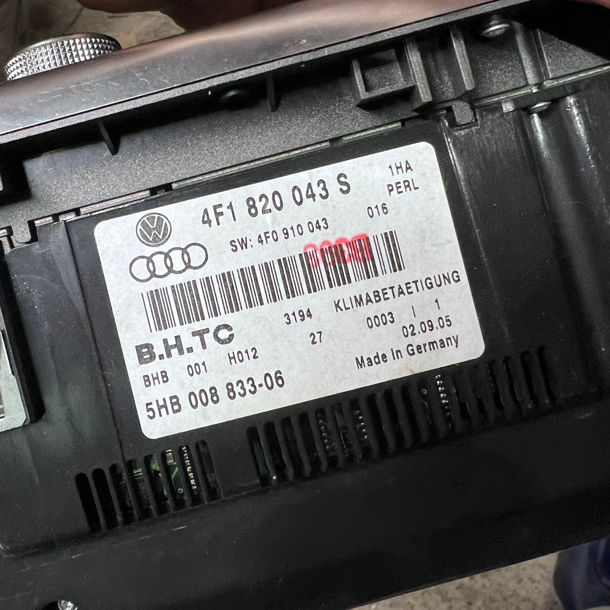 Audi A6 4f Klimabedinelement / Klimaanlage